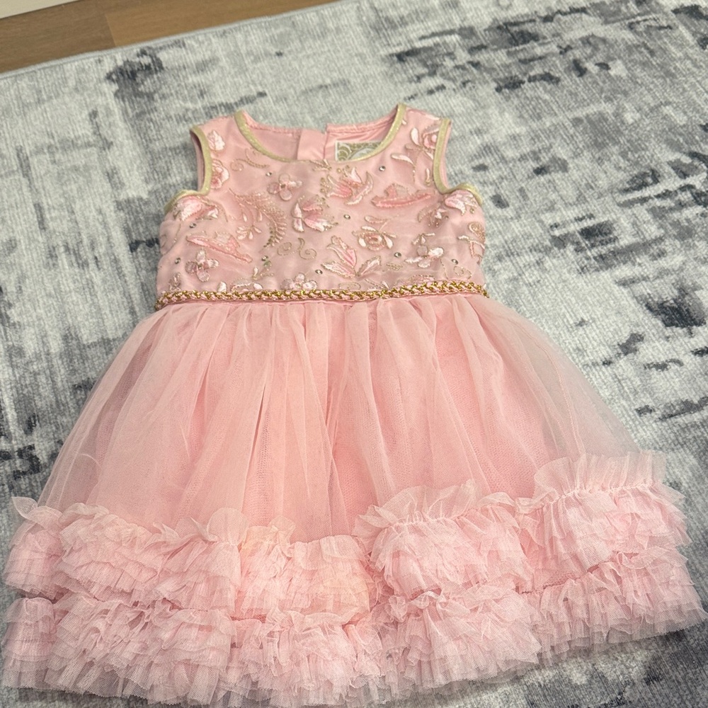 Disney Pink Floral Kids Formal Dress